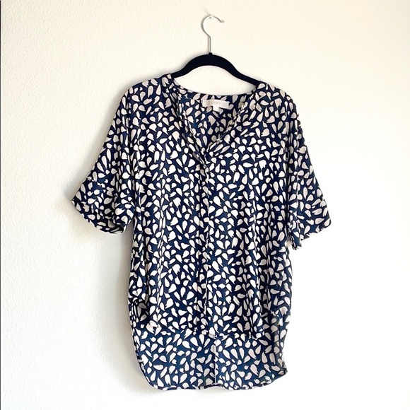 Ann Taylor Loft Button Down Short Sleeve Blouse - Picture 1 of 1